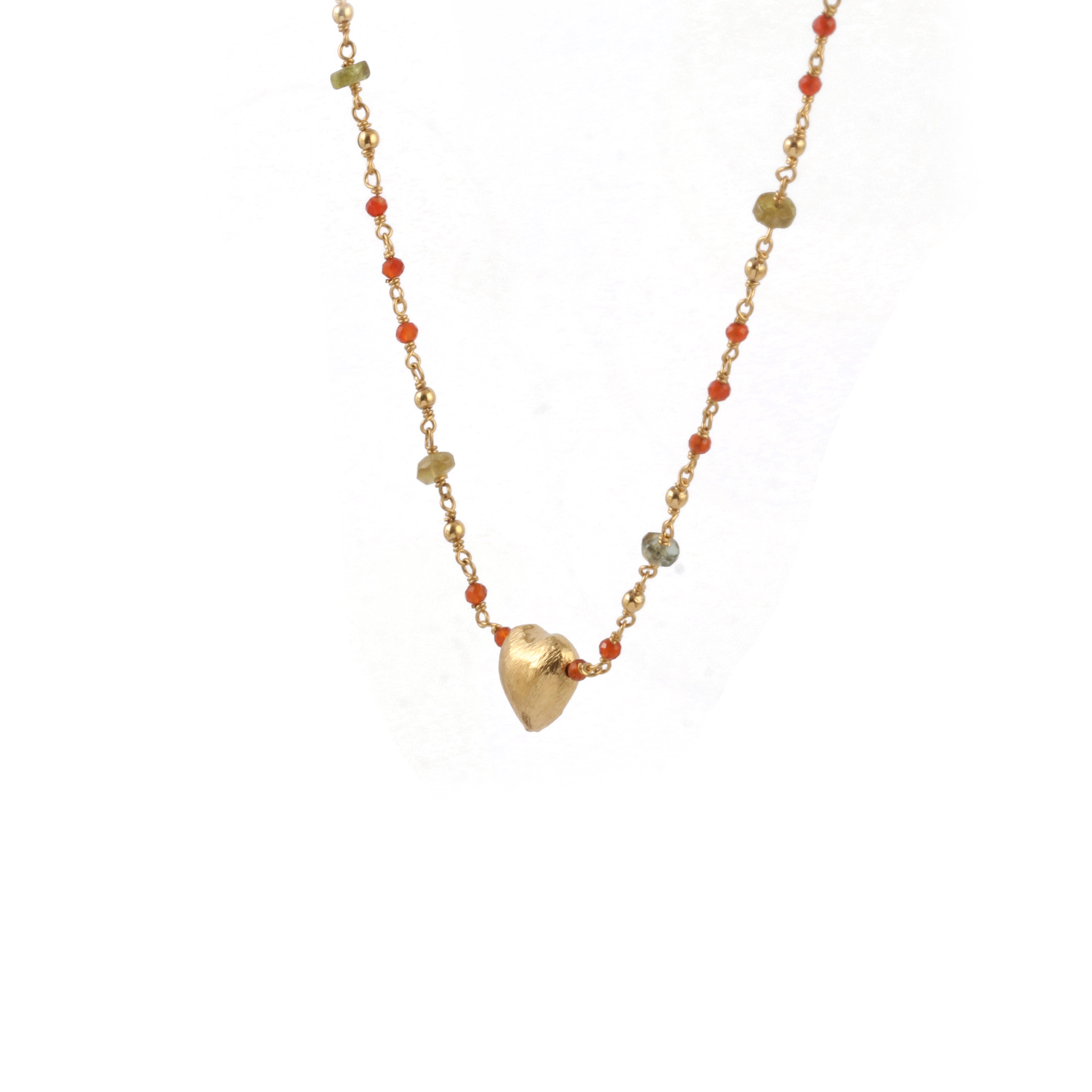 Studded Necklace in Brass