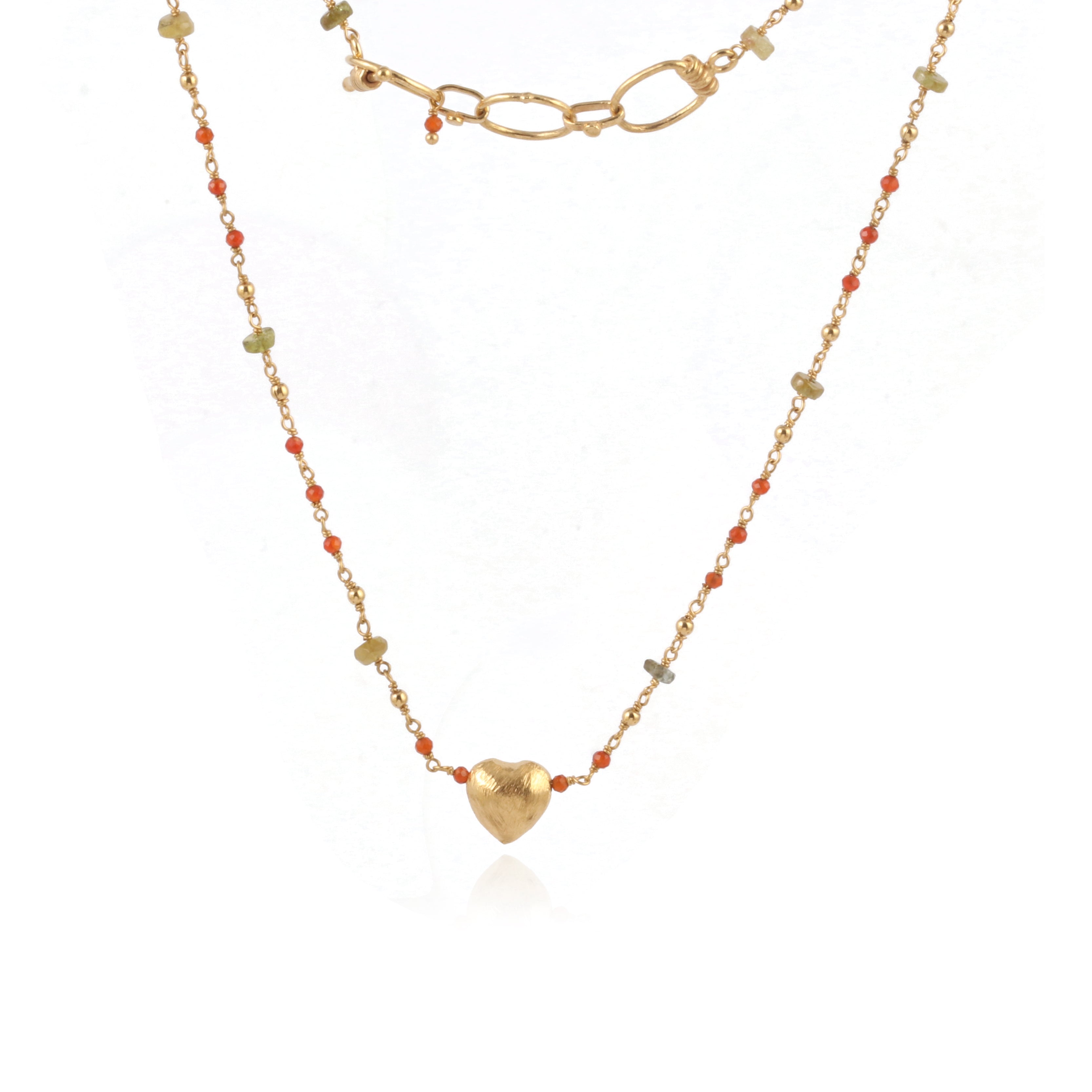 Studded Necklace in Brass