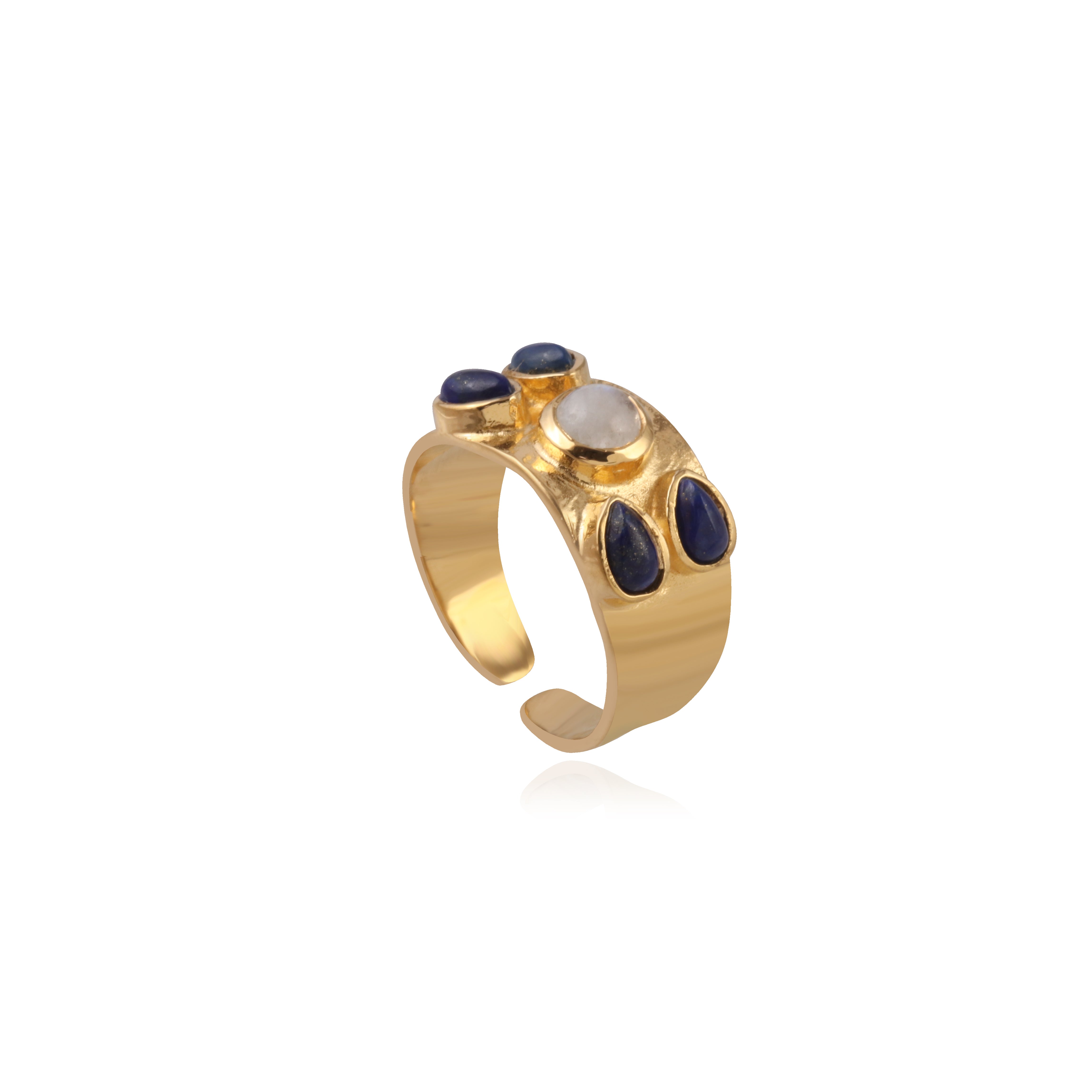 Studded Ring in Brass