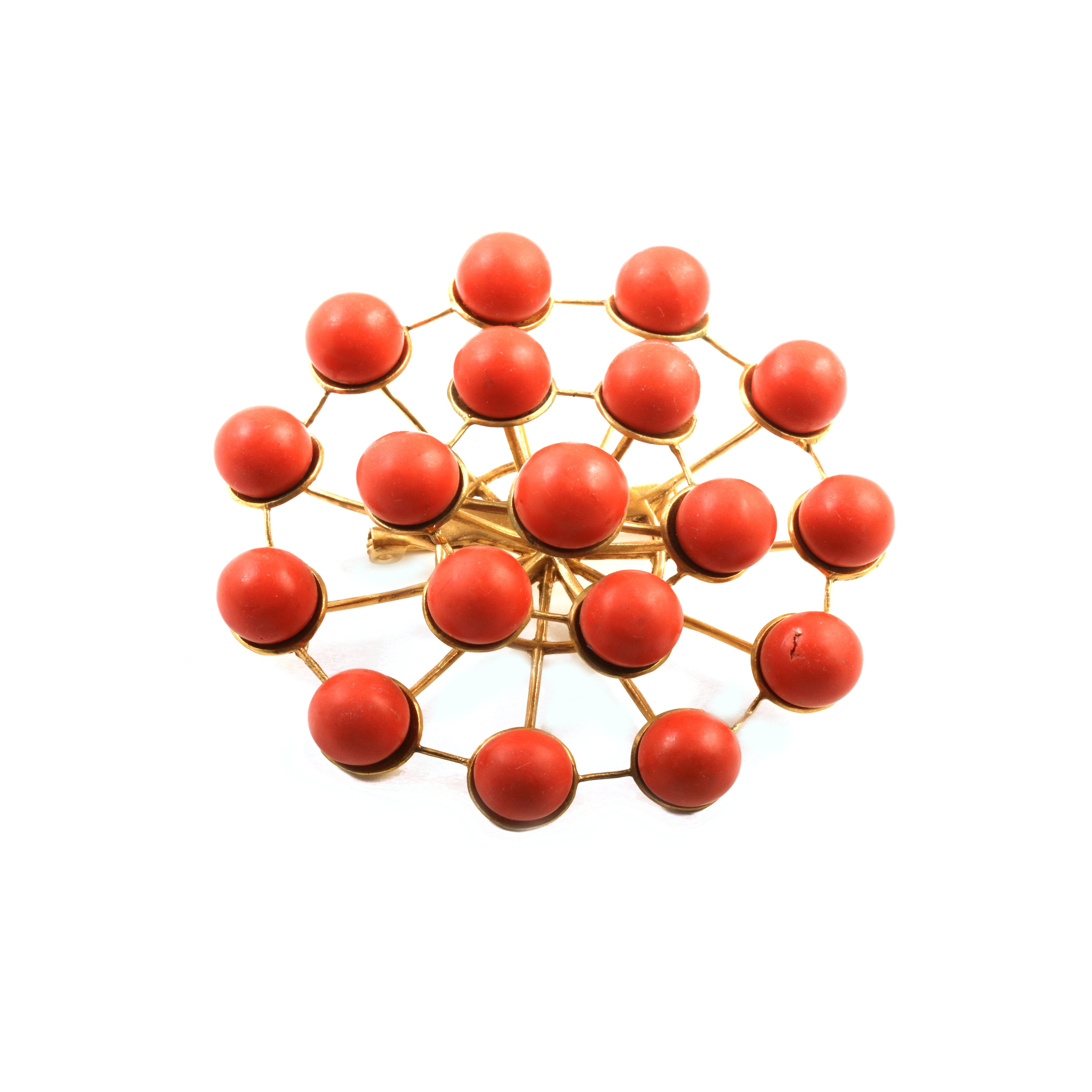 Coral Design Brooch