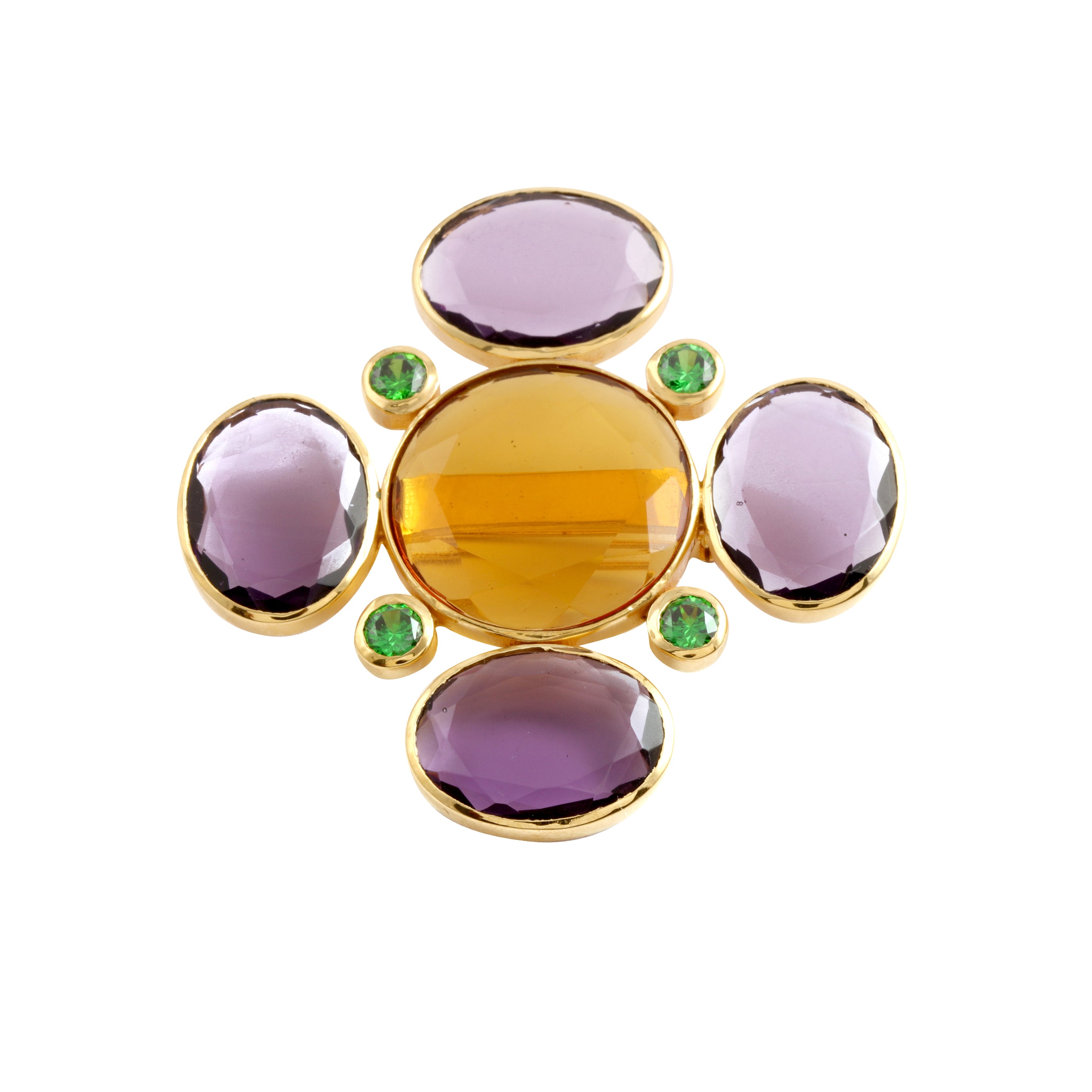 Multi Stone Brooch