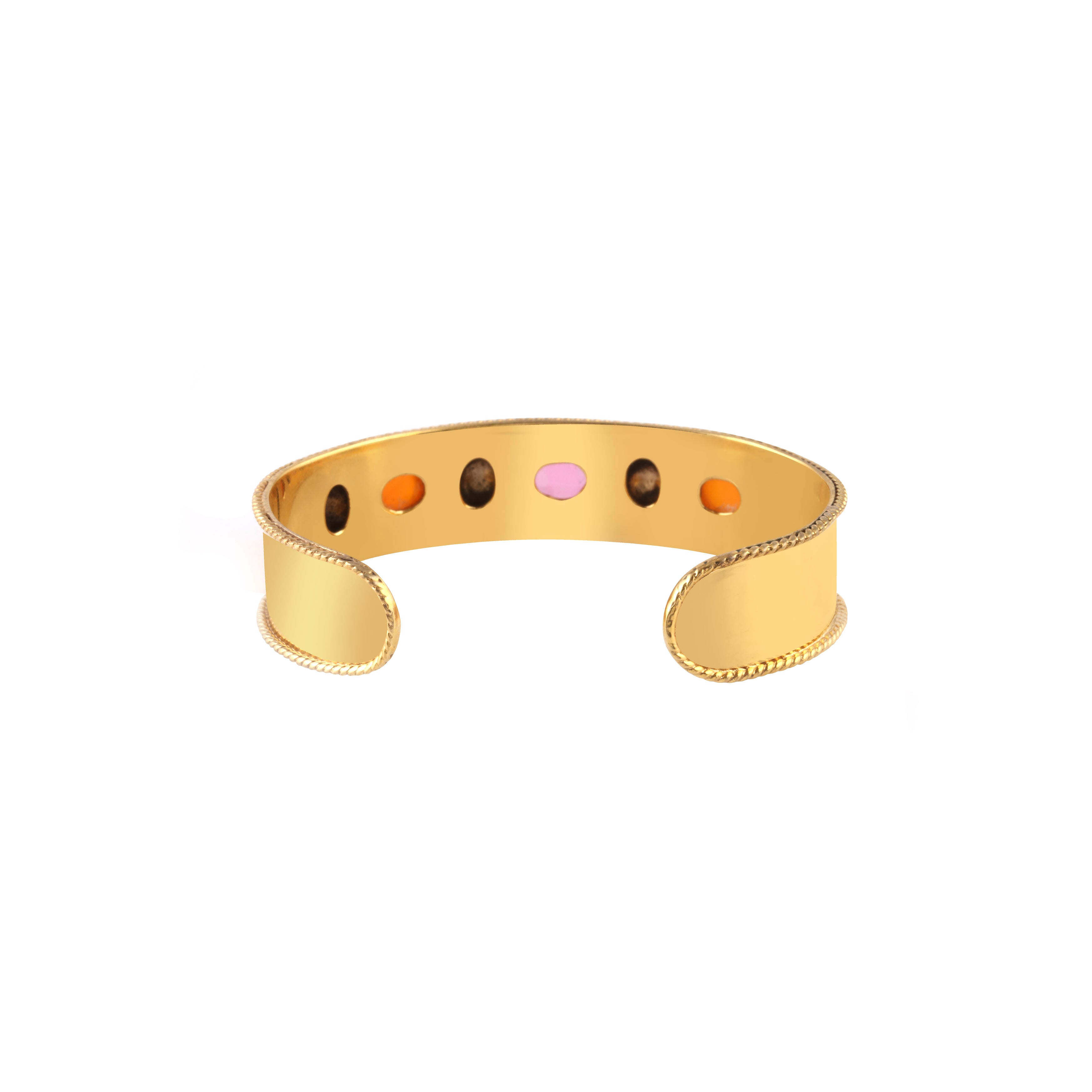Pink Stone Open Bangle