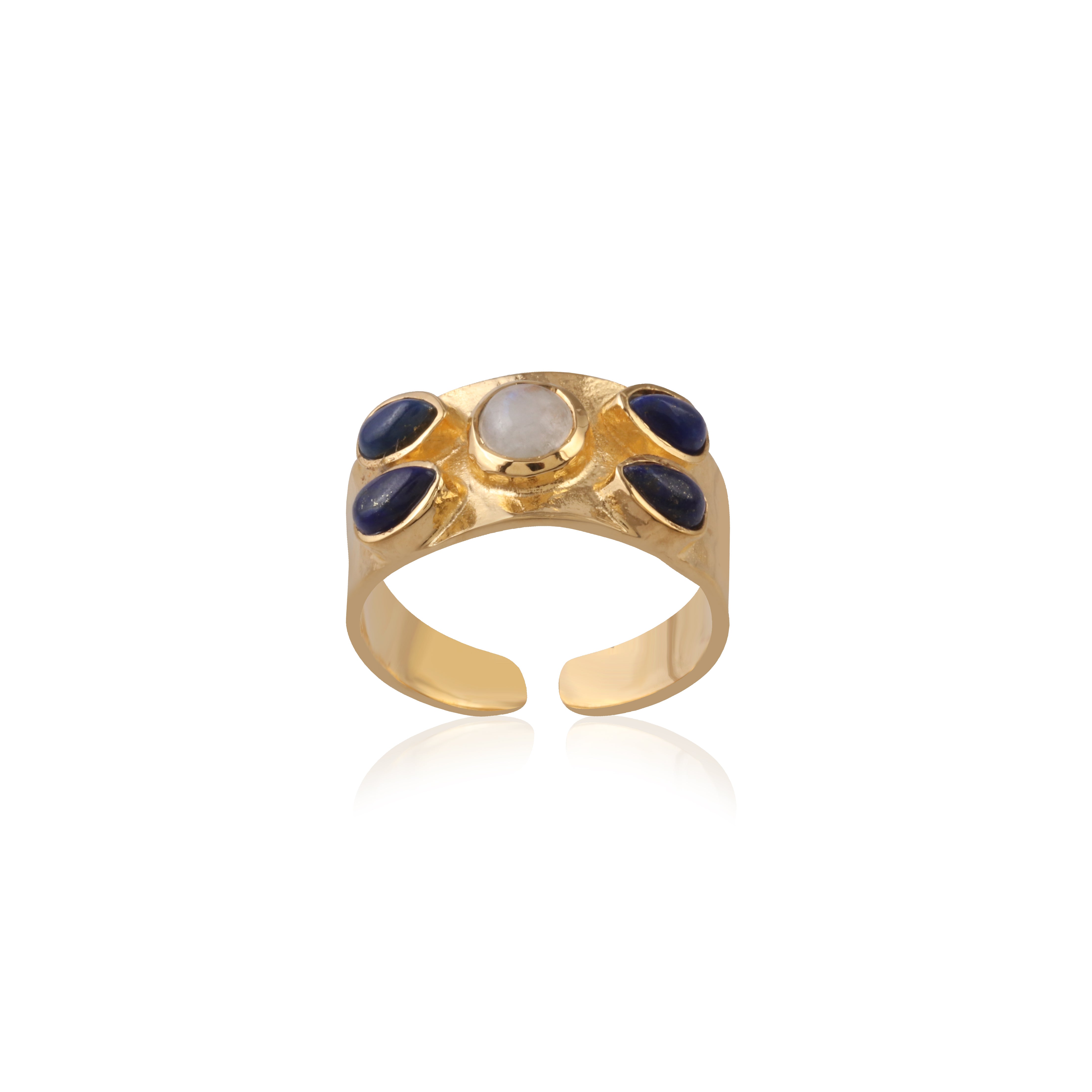 Studded Ring in Brass
