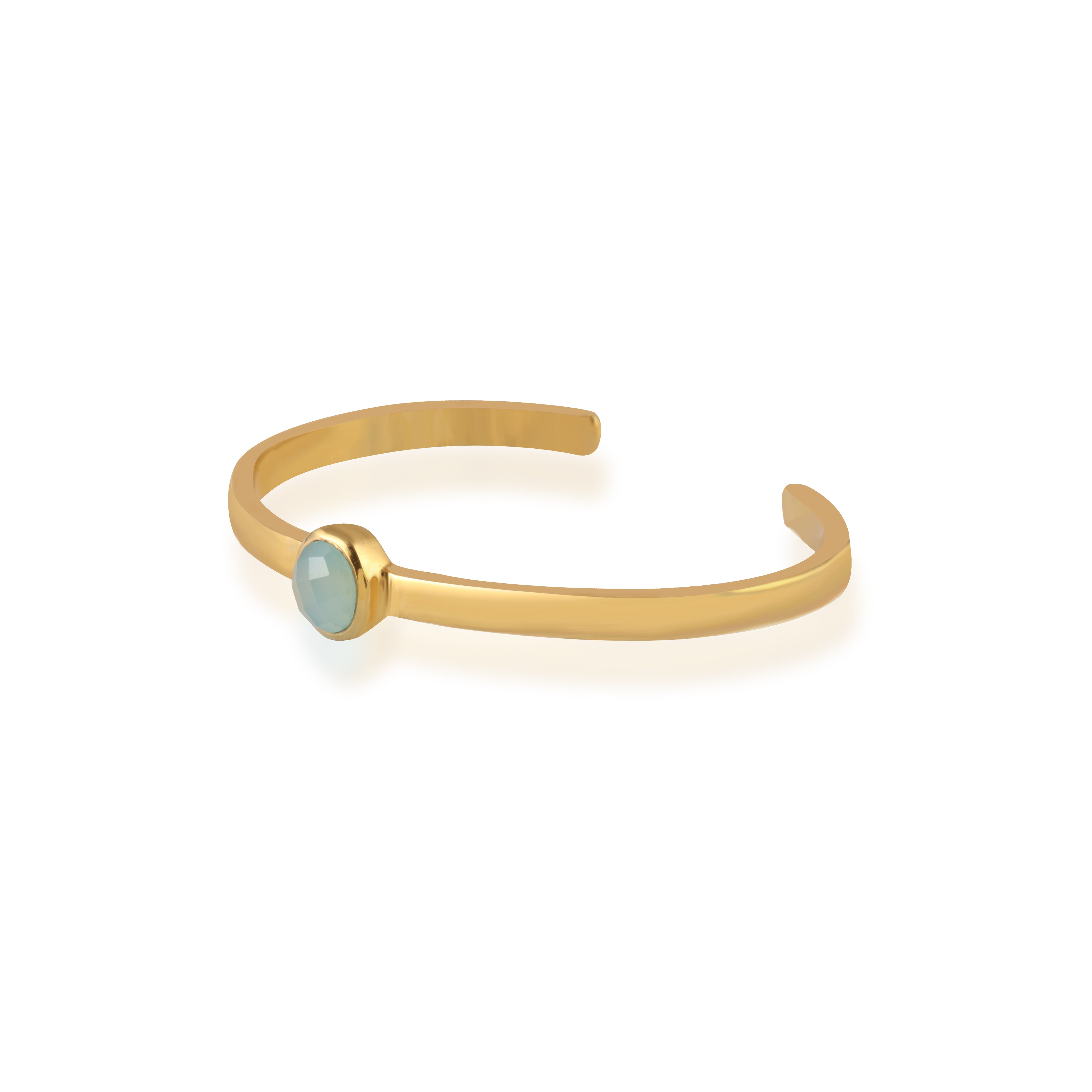 Aqua Chalcedony Bangle