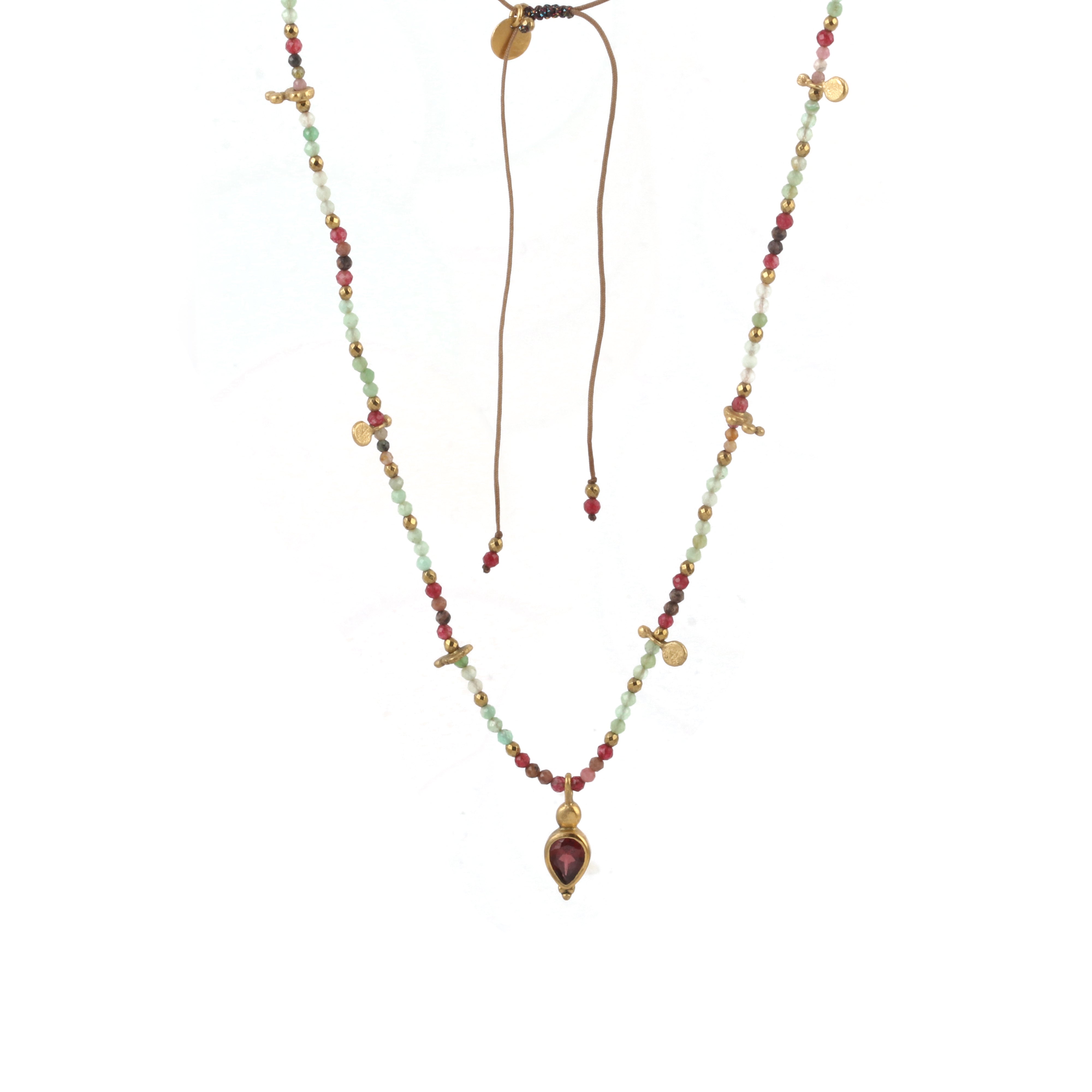 Multi Stone Beaded Necklace