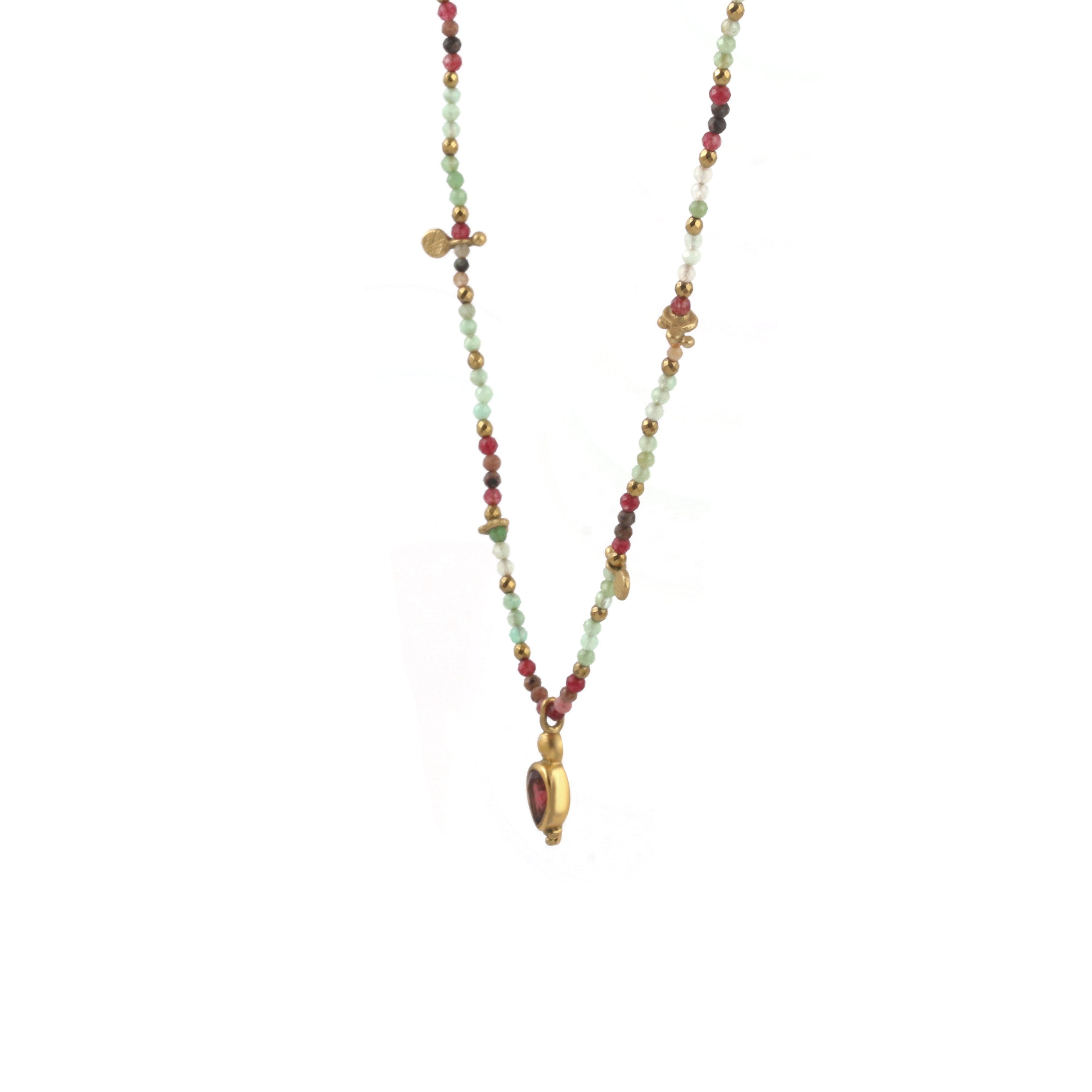 Multi Stone Beaded Necklace