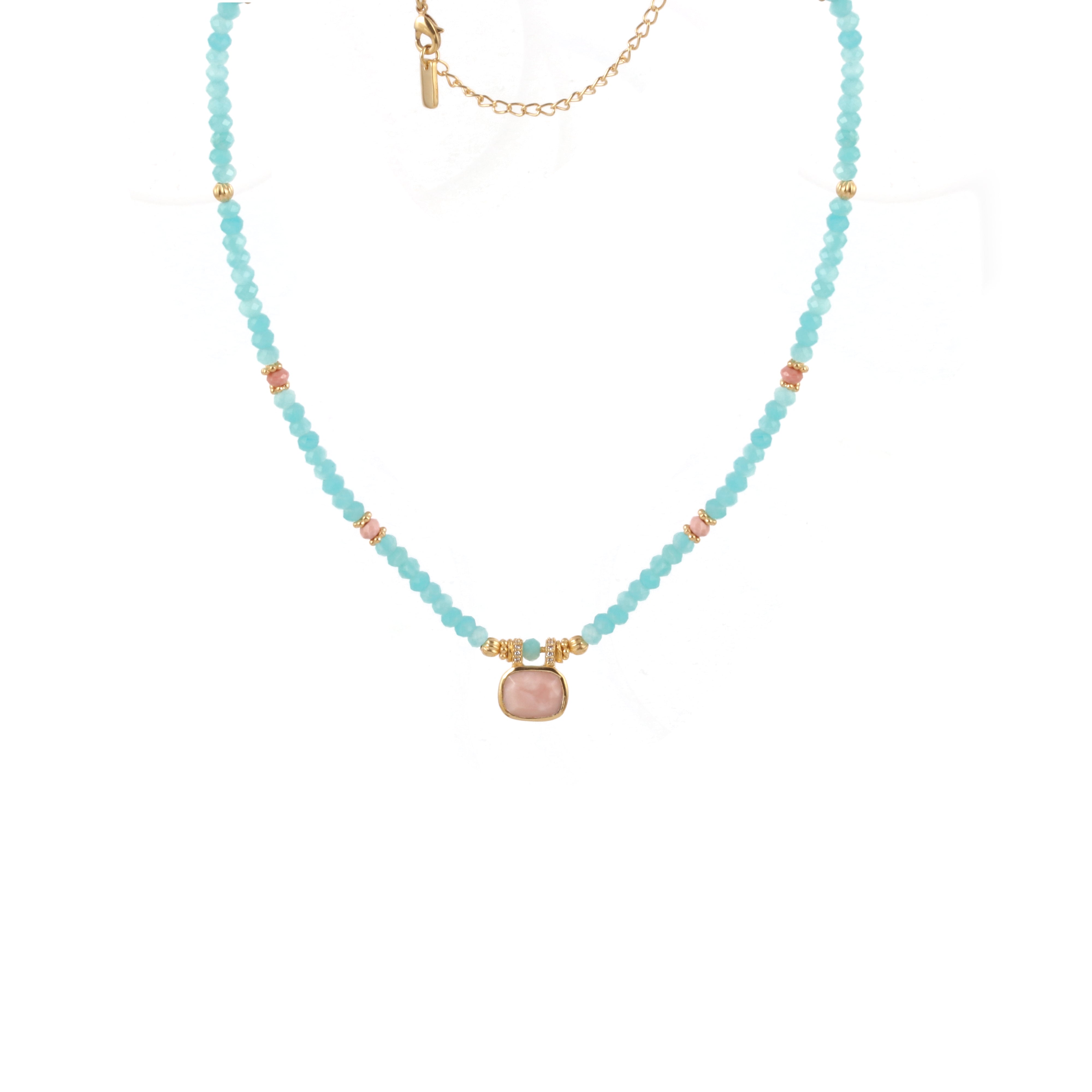 Studded Necklace in Brass