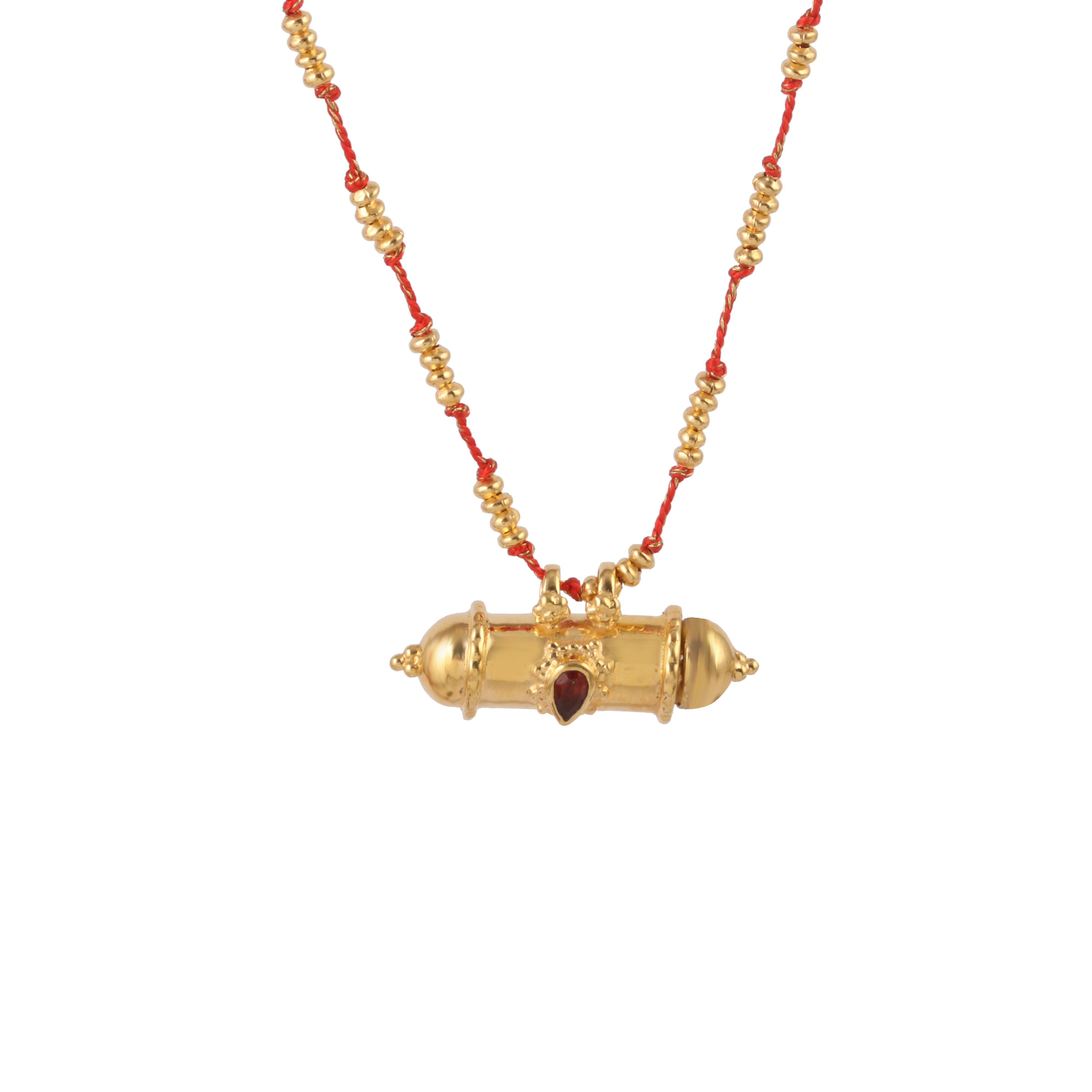 Studded Necklace in Brass