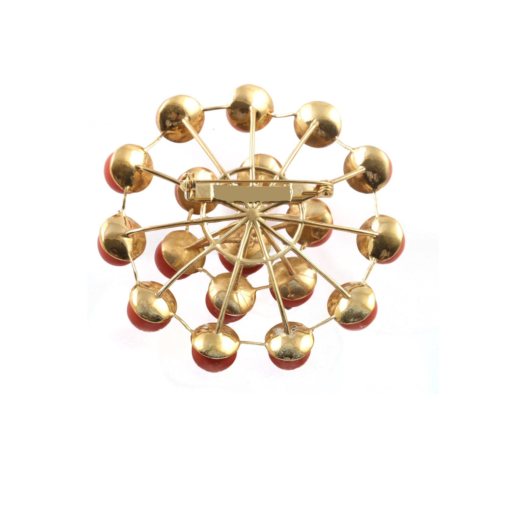 Coral Design Brooch